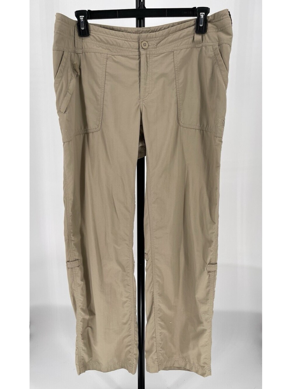 The North Face Women’s Hiking Pants Sz 16 Khaki Nylon Cargo Trail Adjustable
